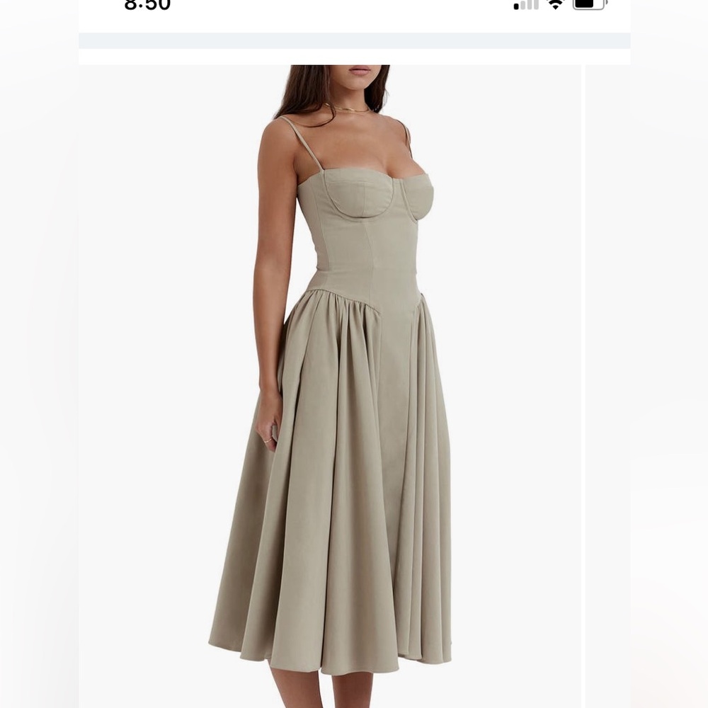 House of CB Strapless Corset Dress - Cream